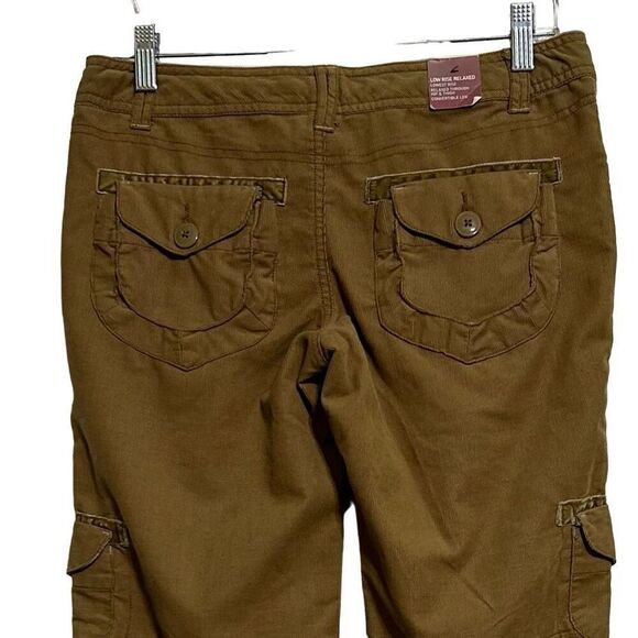 NWT Mossimo Supply Co. Pants Womens Size 9 Brown Low Rise Relaxed Corduroy Cargo - Picture 4 of 9